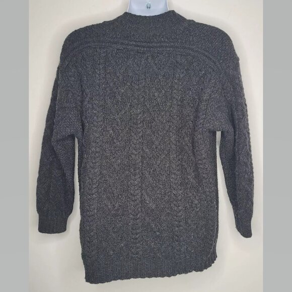 Inis Craft Mens Sz XL Ireland Cable Knit Fisherman Merino Wool Pullover Sweater - Picture 4 of 8